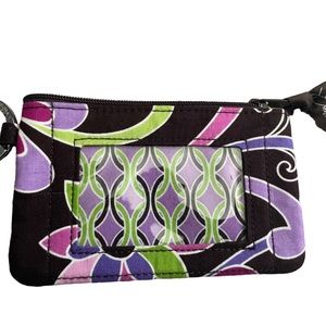 Vera Bradley Zip ID Case in Purple Punch Pattern